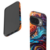 For Google Pixel 11 Case, Tough Protective Cover, Swirling Paint | iCoverLover Australia