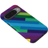 For Google Pixel 11 Case, Tough Protective Cover, Lined Rainbow | iCoverLover Australia