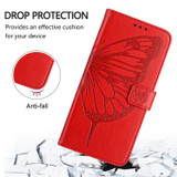 For Google Pixel 11 Butterfly Wallet Case, PU Leather with Card Holder & Stand, Red | iCoverLover.com.au