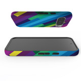 For Google Pixel 11 Pro Case, Tough Protective Cover, Lined Rainbow | iCoverLover Australia