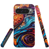 For Google Pixel 11 Pro XL Case, Tough Protective Cover, Swirling Paint | iCoverLover Australia
