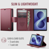 For Samsung Galaxy Z Fold8 Case - RFID Wallet -Red