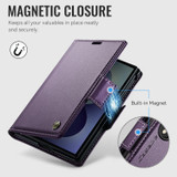 For Samsung Galaxy Z Fold8 Case - RFID Wallet -Purple
