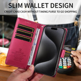 For iPhone 18 Pro Max Case | Pearlescent RFID Blocking Wallet Cover, Red