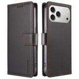 For iPhone 18 Pro Max Case | Pearlescent RFID Blocking Wallet Cover, Black