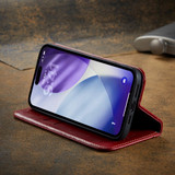 iPhone 18 Pro Genuine Leather Wallet Case Red | Fierre Shann