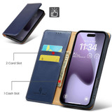 iPhone 18 Pro Max Leather Flip Wallet Case with Stand - Blue
