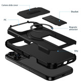 For iPhone 18 Pro Case | MagSafe Compatible Sliding Camera Shield Kickstand Cover, Black