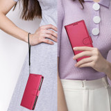 For iPhone 18 Pro Case | Pearlescent RFID Blocking Wallet Cover, Red