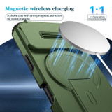 For iPhone 18 Pro Max Case | MagSafe Compatible Sliding Camera Shield Kickstand Cover, Green