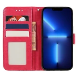 For iPhone 18 Pro Wallet Case - Elegant Lace Flower PU Leather Folio Cover, Red | iCoverLover Australia
