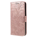 For iPhone 18 Pro Max Wallet Case - Elegant Lace Flower PU Leather Folio Cover, Rose Gold | iCoverLover Australia