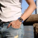 Cyan Blue Strap for Apple Watch Series 12 42-mm | iCoverLover