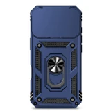 For iPhone 18 Pro Case - Camera Shield Ring Stand - Blue