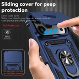 For iPhone 18 Pro Case - Camera Shield Ring Stand - Blue