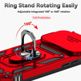 For iPhone 18 Pro Case - Camera Shield Ring Stand - Red