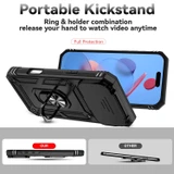For iPhone 18 Pro Case - Camera Shield Ring Stand - Black