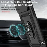 For iPhone 18 Pro Case - Camera Shield Ring Stand - Black