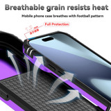 For iPhone 18 Pro Case - Camera Shield Ring Stand - Purple