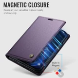 For iPhone Duo Case - CaseMe RFID Wallet - Purple