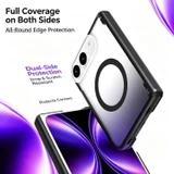 For iPhone Duo Case - MagSafe Compatible Spring Hinge Cover, Black