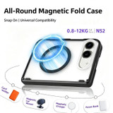 For iPhone Duo Case - MagSafe Compatible Spring Hinge Cover, Black