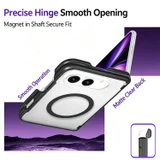 For iPhone Duo Case - MagSafe Compatible Spring Hinge Cover, Black