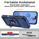 For iPhone 18 Pro Case - Camera Shield Ring Stand - Blue