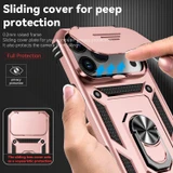 For iPhone 18 Pro Case - Camera Shield Ring Stand - Rose Gold
