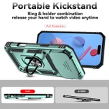 For iPhone 18 Pro Case - Camera Shield Ring Stand - Dark Green