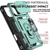 For iPhone 18 Pro Case - Camera Shield Ring Stand - Dark Green