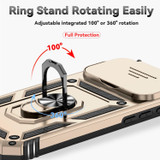 For iPhone 18 Pro Case - Camera Shield Ring Stand - Gold