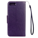 Purple Butterflies Emboss Leather Wallet iPhone 8 PLUS & 7 PLUS Case | Leather Wallet iPhone 8 PLUS & 7 PLUS Cases | Leather iPhone 8 PLUS & 7 PLUS Covers | iCoverLover