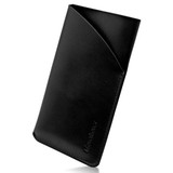 iPhone SE 5G (2022), SE (2020) / 8 / 7 / 6s / 6 Black Top-grain Genuine Leather Pouch | iCoverLover