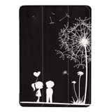 Cute Dandelion Couple 3-fold Leather iPad 2017 9.7-inch Case | Leather iPad 2017 Cases | iPad 2017 Covers | iCoverLover