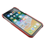 iPhone XS & X Case Red Deluxe PU Leather and Hard Plastic Back Cover with 2 Card Slots, and Slim and Lightweight Build | Leather iPhone XS & X Covers | Leather iPhone XS & X Cases | iCoverLover