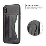 iPhone XS & X Case Black Fierre Shann Luxury PU Leather Back Case with 1 Card Slot, Shock Absorbent, and Anti-Scratch | Leather iPhone XS & X Cases | Leather iPhone XS & X Covers | iCoverLover