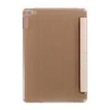 Gold Silk Textured 3-fold Leather Folio iPad Mini 4 | iCoverLover