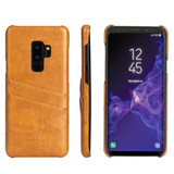 Samsung Galaxy S9 Case Yellow Deluxe PU Leather Back Shell with 2 Card Slots, Anti-Slip, Shockproof & Scratch-proof | Leather Samsung Galaxy S9 Covers | Leather Samsung Galaxy S9 Cases | iCoverLover