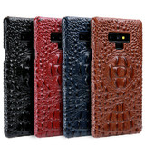 Samsung Galaxy Note 9 Case Brown Genuine 3D Crocodile Leather Back Shell Cover | Samsung Galaxy Note 9 Genuine Leather Covers | Samsung Galaxy Note 9 Leather Cases | iCoverLover