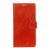 Red Retro Wild Horse Texture Leather Wallet iPhone XS MAX Case | Leather Apple iPhone XS MAX Cases | Leather Apple iPhone XS MAX Covers | iCoverLover