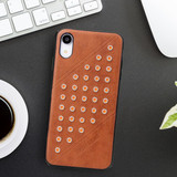 iPhone XR Case Brown Modish Leather Back Shell Cover | Leather iPhone XR Covers | Leather iPhone XR Cases | iCoverLover