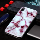 iPhone XS & X Case Red Marble Pattern Soft TPU Shockproof Back Shell Cover | Protective Apple iPhone XS & X Covers | Protective Apple iPhone XS & X Cases | iCoverLover