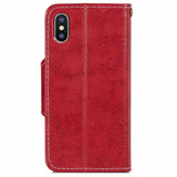 iPhone XS Max Case Red Wild Horse Texture Retro Business Folio Leather Cover with Card Slots, Cash Pocket, and Strap | Leather Apple iPhone XS Max Covers | Leather Apple iPhone XS Max Cases | iCoverLover