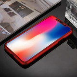 iPhone XS Max Case Red 360 Degree Full Coverage PC Cover with Tempered Glass Film, Detachable Frame, Shockproof| Protective Apple iPhone XS Max Cases | Protective Apple iPhone XS Max Covers | iCoverLover