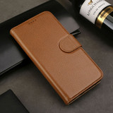 iPhone XS MAX Case Brown Fashion Cowhide Genuine Leather Wallet Cover with 2 Card Slots, 1 Cash Slot & Shockproof | Genuine Leather iPhone XS MAX Covers Cases | Genuine Leather iPhone XS MAX Covers