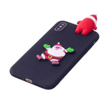 iPhone XR Case Black 3D Santa Claus Pattern Protective Back Cover with Anti-Slip, Anti-Scratch, and Impact-Resistant| Protective Apple iPhone XR Cases | Protective Apple iPhone XR Covers | iCoverLover