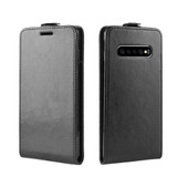 Samsung Galaxy S10+ PLUS Case Black TPU and PU Leather Vertical Flip Cover with 1 Card Compartment, Flap Closure | Leather Samsung Galaxy S10+ PLUS Covers | Leather Samsung Galaxy S10+ PLUS Cases | iCoverLover