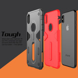 iPhone XS Max Tough Defender II Case Red Shockproof TPU and PC Armour Cover, Shatterproof, Anti Friction Design | Armor Apple iPhone XS Max Covers | Armor Apple iPhone XS Max Cases | iCoverLover