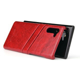Samsung Galaxy Note 10 Case Red Deluxe PU Leather Back Shell with 2 Card Slots, Slim and Lightweight Build & Shockproof | Leather Samsung Galaxy Note 10 Covers | Leather Samsung Galaxy Note 10 Cases | iCoverLover